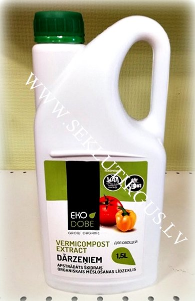 Organisks mēslojuma koncentrāts dārzeņiem – EKO DOBE Vermicompost Extract 1,5 L 