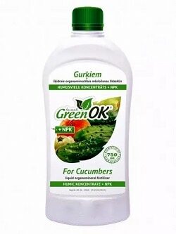 Humusvielu koncentrāts +NPK gurķiem 750 ml GreenOK