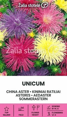 Asteres ķīnas adatainās UNICUM MIX 1 g Žalia stotelė