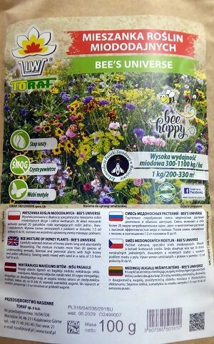 Savvaļas ziedu - nektāraugu maisījums bitēm BEE’S UNIVERSE  100 g TORAF