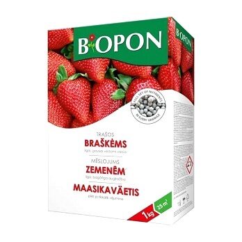 Granulēts mēslojums zemenēm 1 kg Bopon (Biopon)