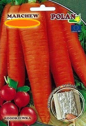 Burkāni NANTES POLANA + redīsi  6 m sēklu lenta POLAN