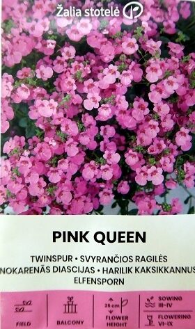 Diascija nokarenā PINK QUEEN 0.1 g Žalia stotele