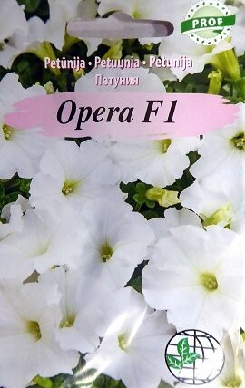Petūnija Opera F1 balta 5 gran Agrimatco