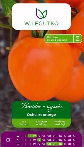 Tomāti OXHEART ORANGE 0.2 g W.Legutko