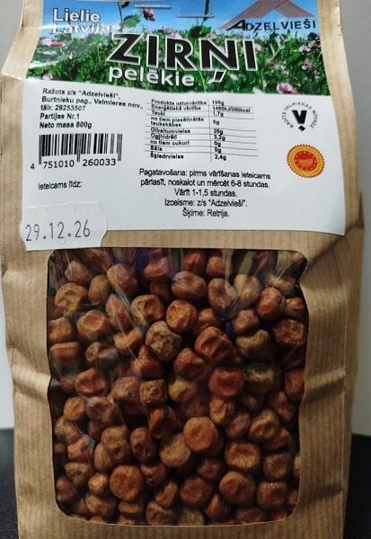 Latvijas lielie pelēkie zirņi  800 g  Z/S Adzelvieši  