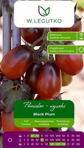 Tomāti  BLACK PLUM 0.2 g W.Legutko