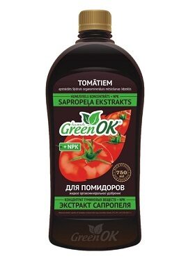 Sapropeļa mēslojums ekstraksts +NPK TOMĀTIEM 750 ml GreenOk