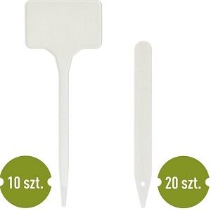 Uzrakstu plāksnītes baltas augu marķēšanai ar zīmuli 30 gab (20+10)  BIOOGROD