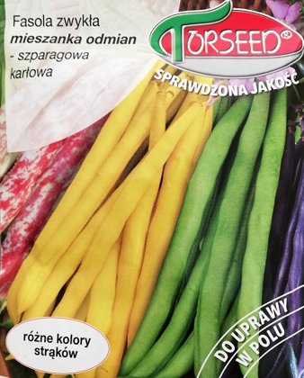 Sparģeļpupiņas zemās šķirņu un krāsu maisījums 50 g Torseed