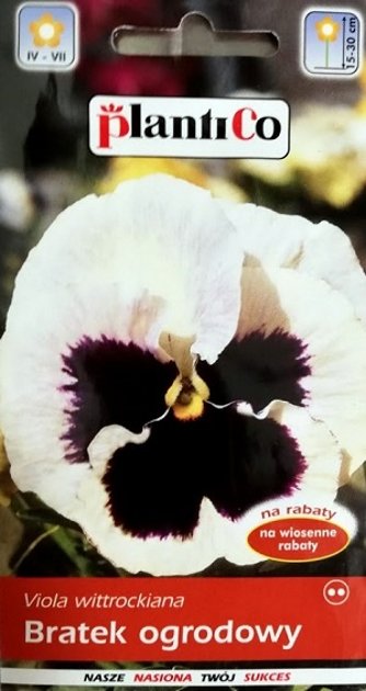 Atraitnītes lielziedu baltas/tumši violetas 0.5 g PlantiCo A.P.