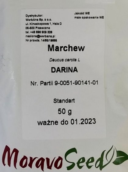 Burkāni DARINA 50 g MoravoSeed