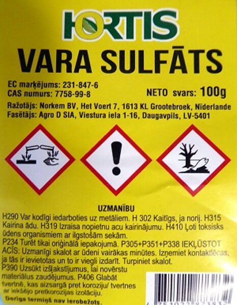 Vara sulfāts 100 g HORTIS