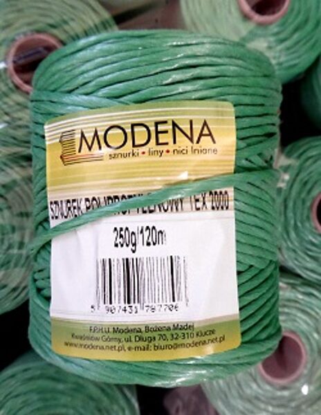 Polipropilēna aukla krāsaina tex 2000 250 g/ 120 m