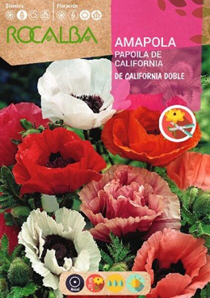 Kalifornijas ešolcija AMAPOLA DE CALIFORNIA DOBLE  MIX 2 g ROCALBA