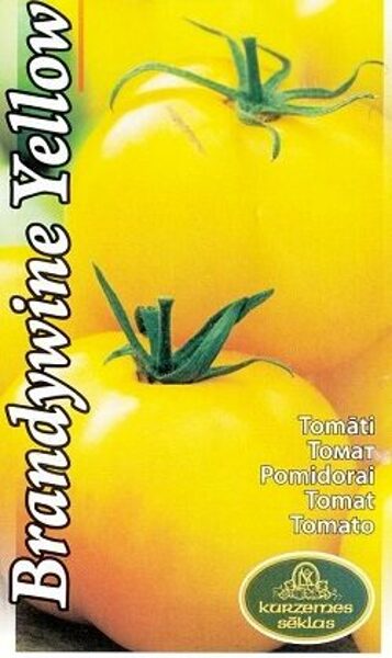 Tomāti Brandywine Yellow 0.1 g Kurzemes Sēklas