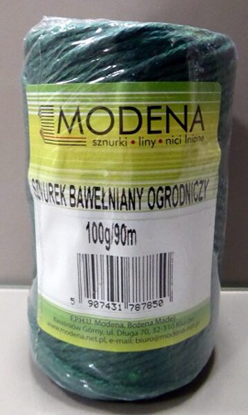 Kokvilnas aukla krāsaina 100 g / 90 m 1 gab  MODENA