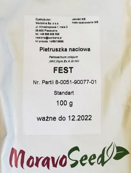 Pētersīļi lapu FEST 100 g Moravo Seed