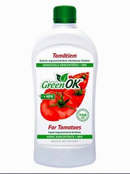 Humusvielu koncentrāts +NPK tomātiem 750 ml GreenOK
