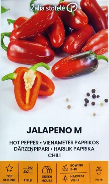 Čili pipari Jalapeno M 0.1 g Žalia stotelė