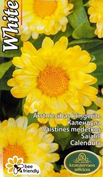 Ārstniecības kliņģerīte WHITE 1 g Kurzemes Sēklas