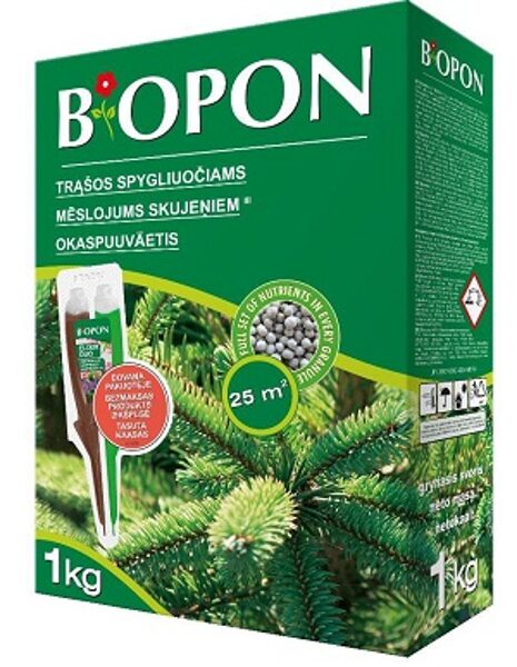 Granulēts mēslojums skujeņiem 1 kg Bopon (Biopon)
