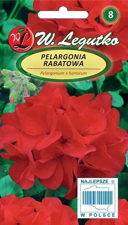 Pelargonija dārza Gama F1 sarkana 0.05 g W.Legutko